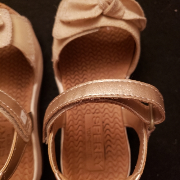 Girls 10M Sperry Brown Strap Open Toe Youth Sandals - Very Gently Preowned - Picture 8 of 10